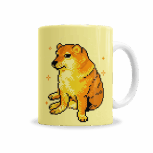 Tazas | Meme Cheems Perrito Pixel Amarillo