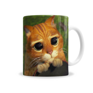 Tazas | Shrek Gato Con Botas Ojitos Tiernos