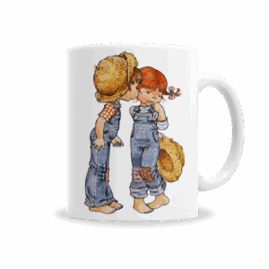 Tazas | Sarah Kay Jeans Pareja Beso En La Mejilla