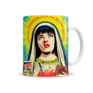 Tazas | Pulp Fiction Estampita Santa Mia Wallace