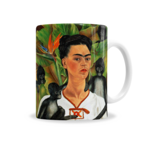 Tazas | Frida Kahlo - Obra Autorretrato Con Mono
