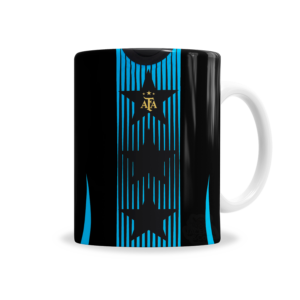 Tazas | Camiseta Argentina 2024 Negra 3 Estrellas