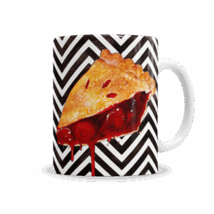 Tazas | Twin Peaks Cherry Pie Sobre Trama Zig Zag