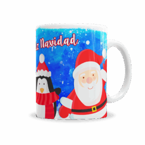 Tazas | Navidad Papá Noel y Pingüino En La Nieve