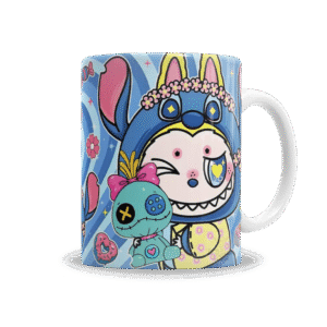 Tazas | Labubu Muñeco con Disfraz de Stitch
