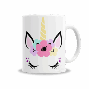 Tazas | Unicornio Flores y Pestañas
