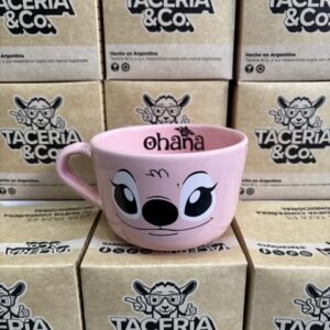 Tazón | Stitch Ángel Cara Rosa
